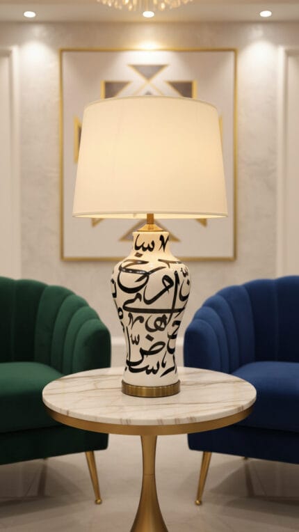Calligraphic Table Lamp (Pair)