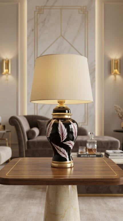 Monochrome Leafy Candy Lamp (Pair)