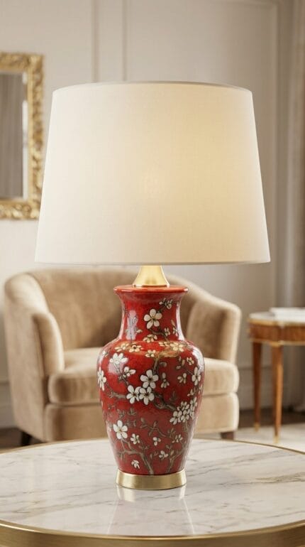 Scarlet Blossom Table Lamp (Pair)