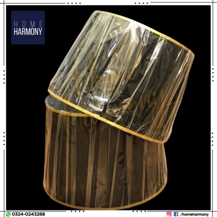 Black Semi Drum Shades (Pair)