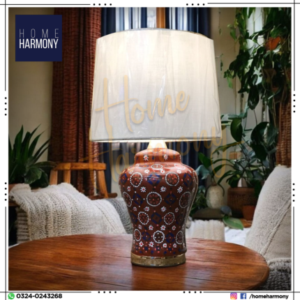 Ceramic Desi Motif Table Lamp (Pair)