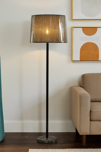 IKEA Metal-Marble Base Floor Lamp