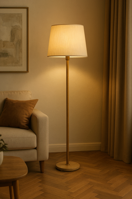 Golden Serenity Floor Lamp