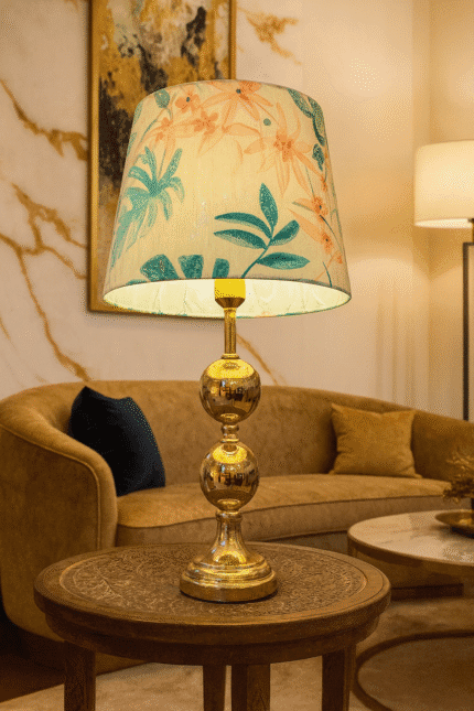 Luxe Palm Radiance Table Lamp (Pair)