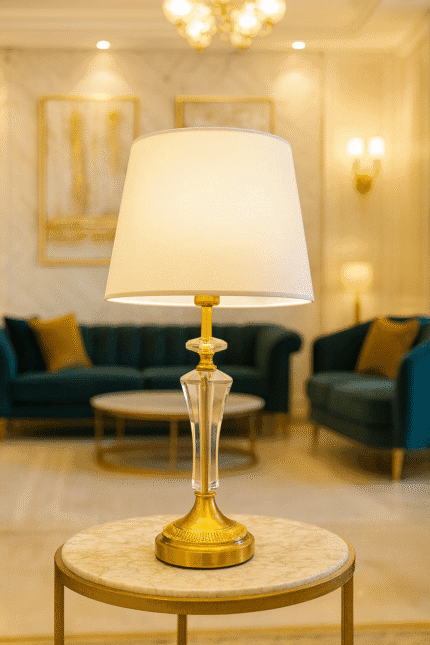Golden Prism Table Lamp (Pair)