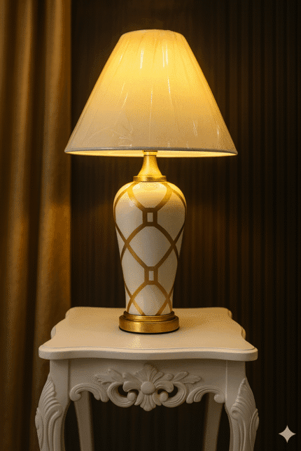 Golden Weave Elegance Table Lamp (Pair)