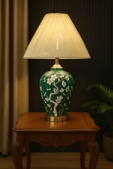 Green Blossom Table Lamp (Pair)