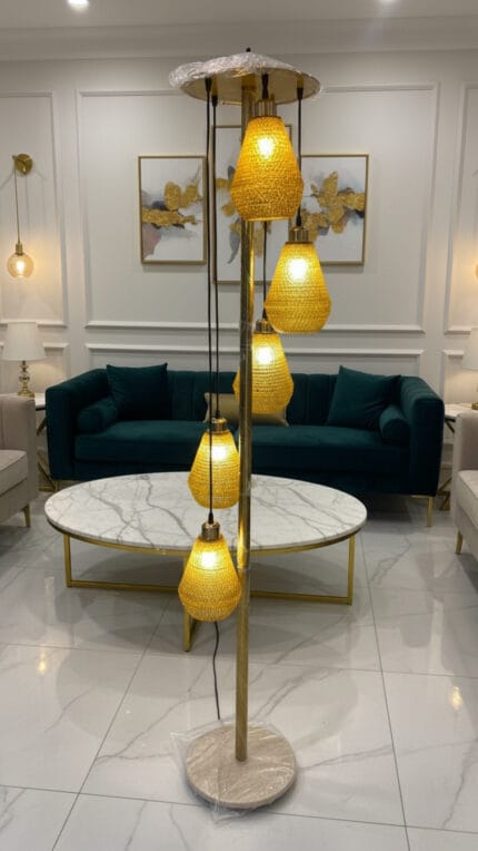 Golden Cascade Floor Lamp