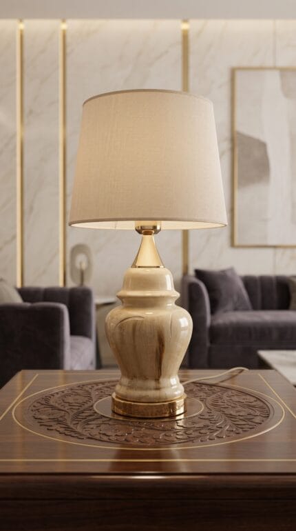 Walnut Aura Table Lamp