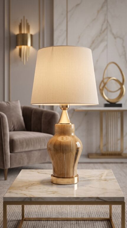 Oak Elegance Table Lamp